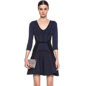 [DVF] Rhonda Knit Dress in Admiral Navy & Black